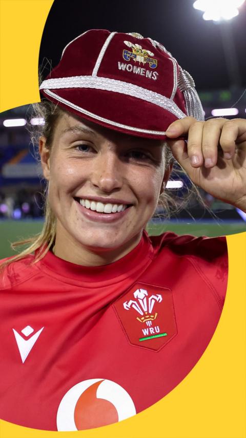 Amy Williams with her first cap