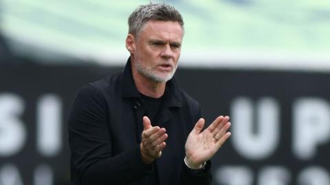 Graham Alexander watches on during Bradford's League One game at Plymouth Argyle