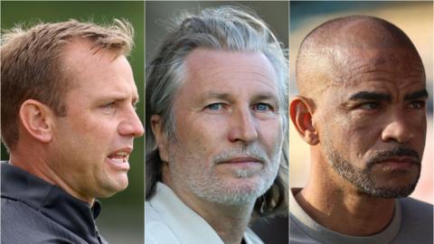 Headshots from left to right of Lee Cattermole, Robbie Savage and Kieron Dyer