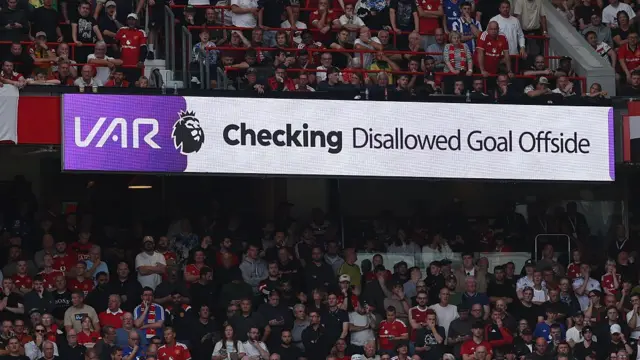A VAR 'Checking' message is seen