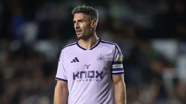 Fabian Schar of Newcastle United during the Carabao Cup Third Round match between Millwall and Newcastle United at The Den