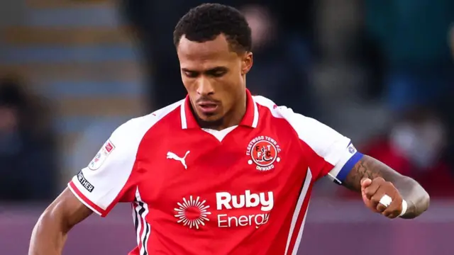 Elliot Bonds in action for Fleetwood against Gillingham in December