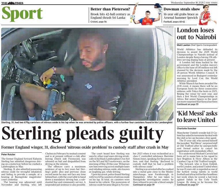 The Times back page