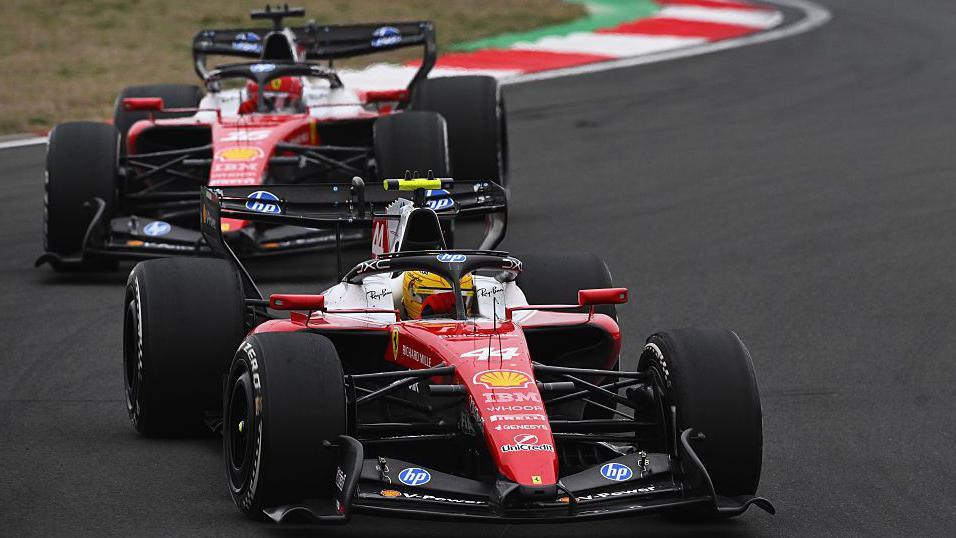 Charles Leclerc and Lewis Hamilton