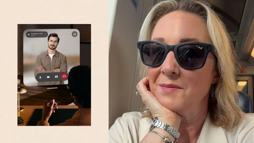 A treated image of Ray-Ban glasses