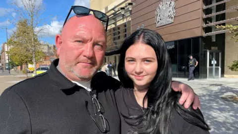 Dale Martin and his daughter