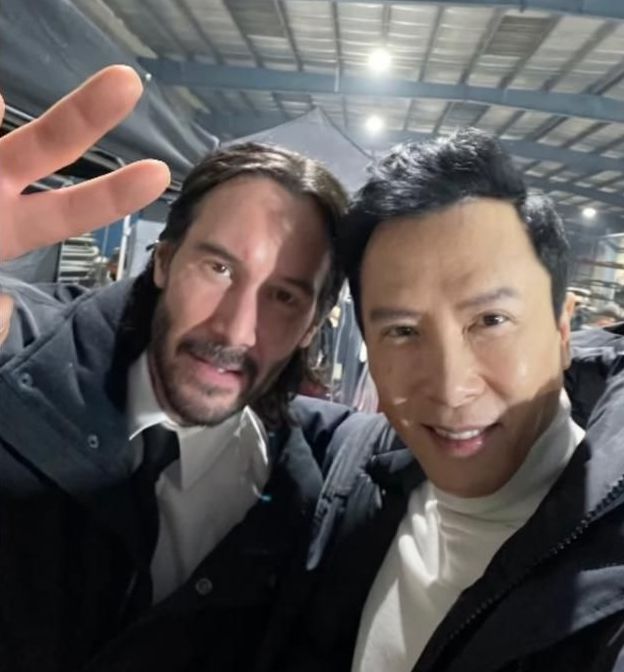 甄子丹與奇洛李維斯合拍《殺神John Wick 4》。