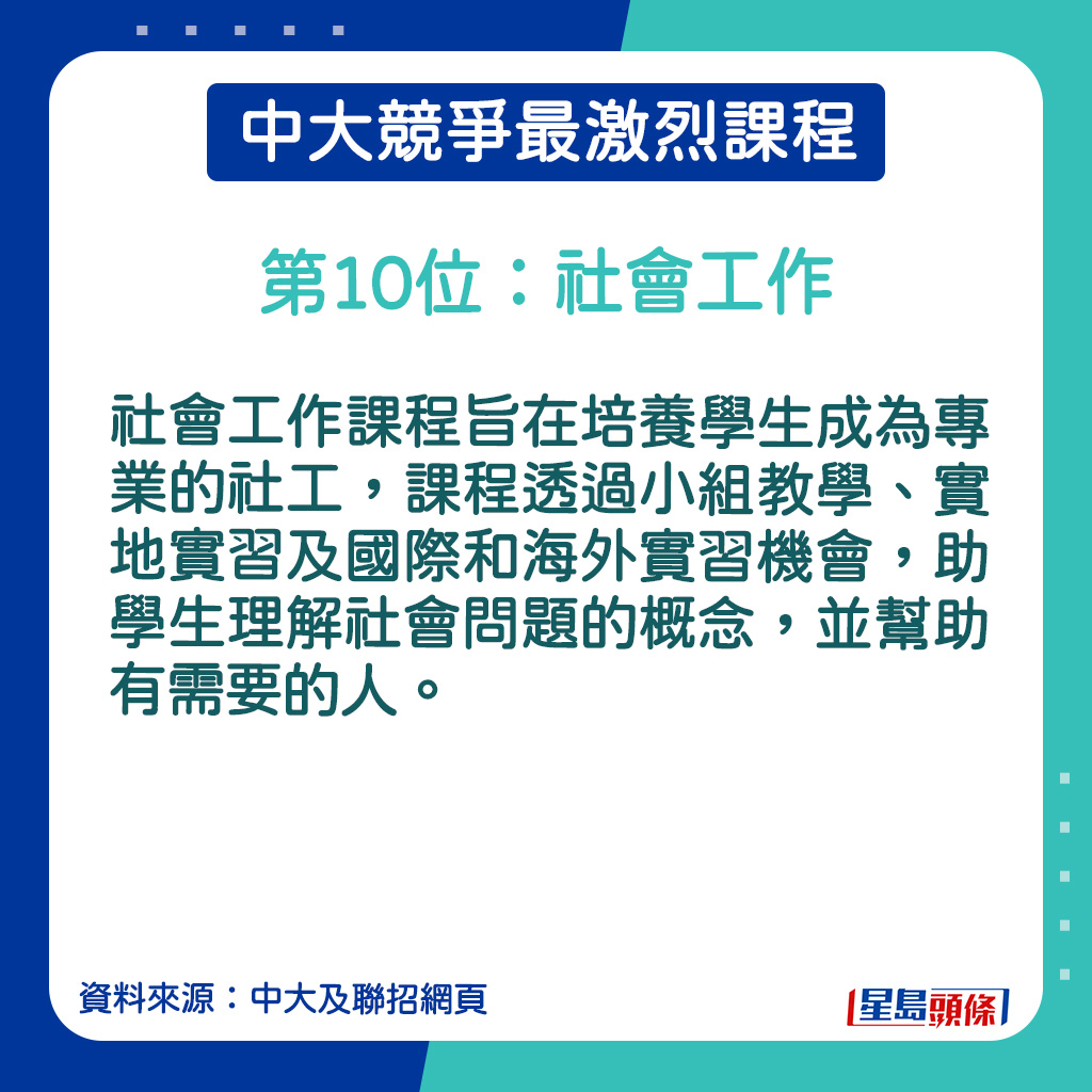 社會工作的課程簡介。