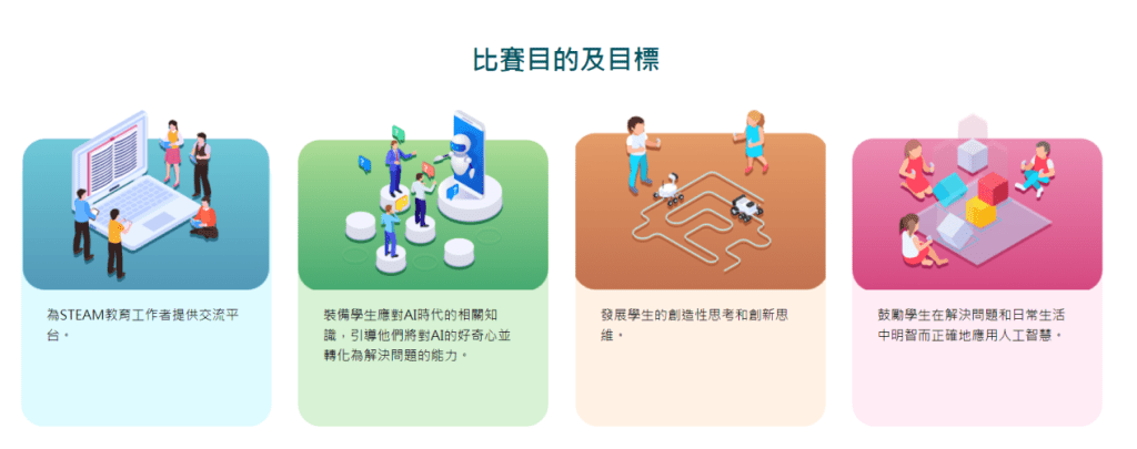 比賽讓同學合作實現改變世界的人工智能構思，助學生在未來社會保持競爭力。