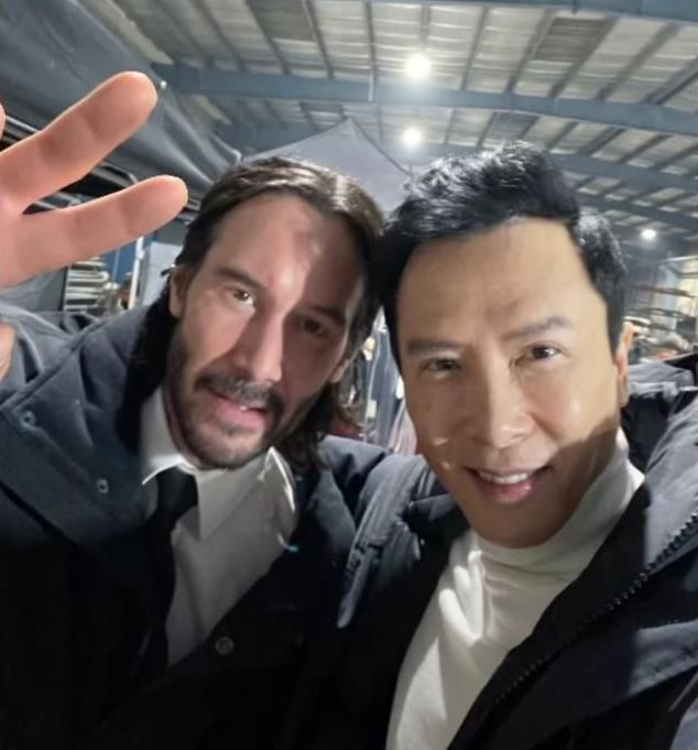 甄子丹與奇洛李維斯主演電影《殺神John Wick 4》。