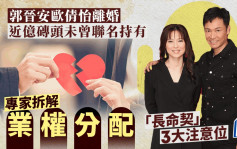 郭晉安歐倩怡離婚 近億磚頭未曾聯名持有 專家拆解業權分配「長命契」三大注意位