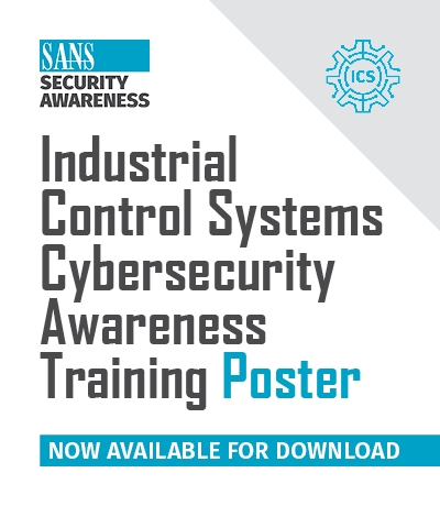 Industrial Control Systems Cybersecurity Awareness Training Poster