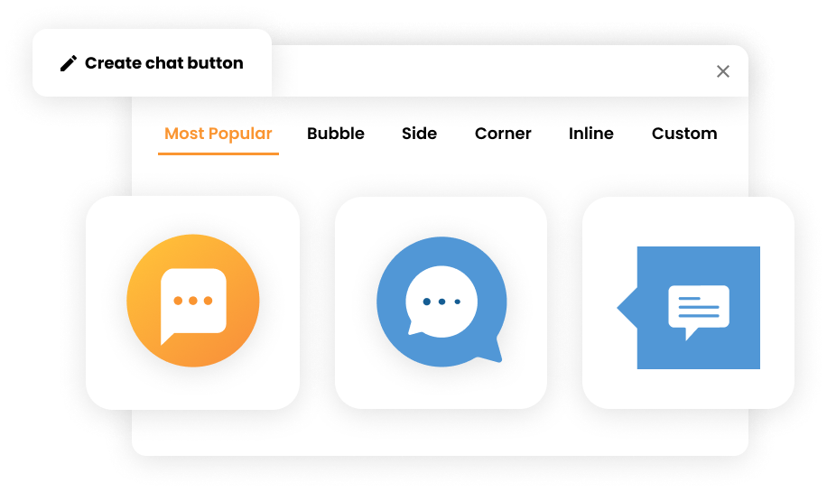 Beispiel einer Chat-Button-Galerie
