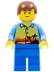 Minifig No: hol017 Name: Sunset and Palm Trees - Male, Blue Legs, Reddish Brown Male Hair, Thin Grin Minifig No: hol017 Name: Sunset and Palm Trees - Male, Blue Legs, Reddish Brown Male Hair, Thin Grin