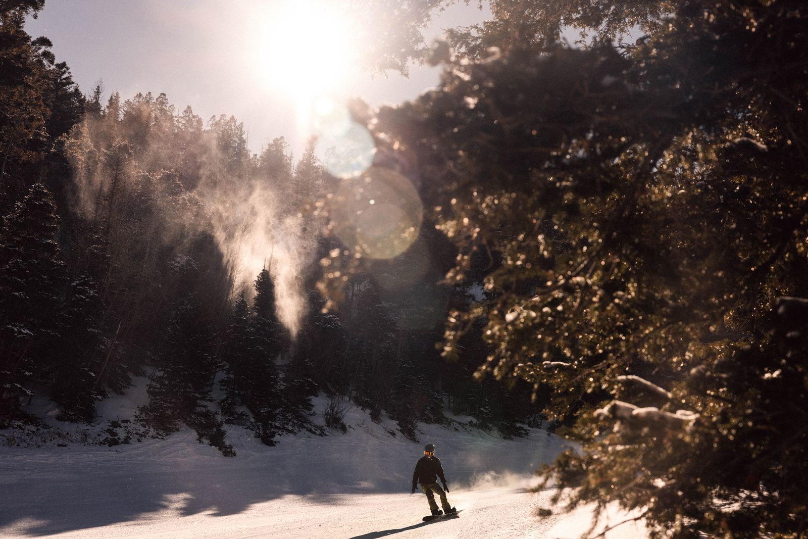 Sun and shadow at Taos Ski Valley.