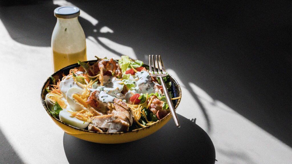 A salad containing ingredients suitable for a keto diet -2.