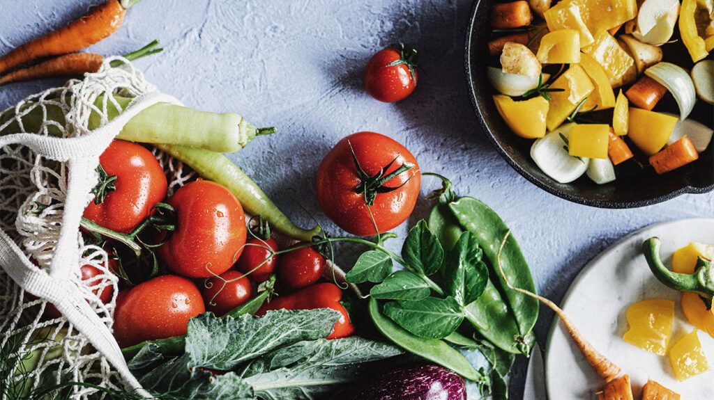 A variety of healthy vegetables on a surface 1