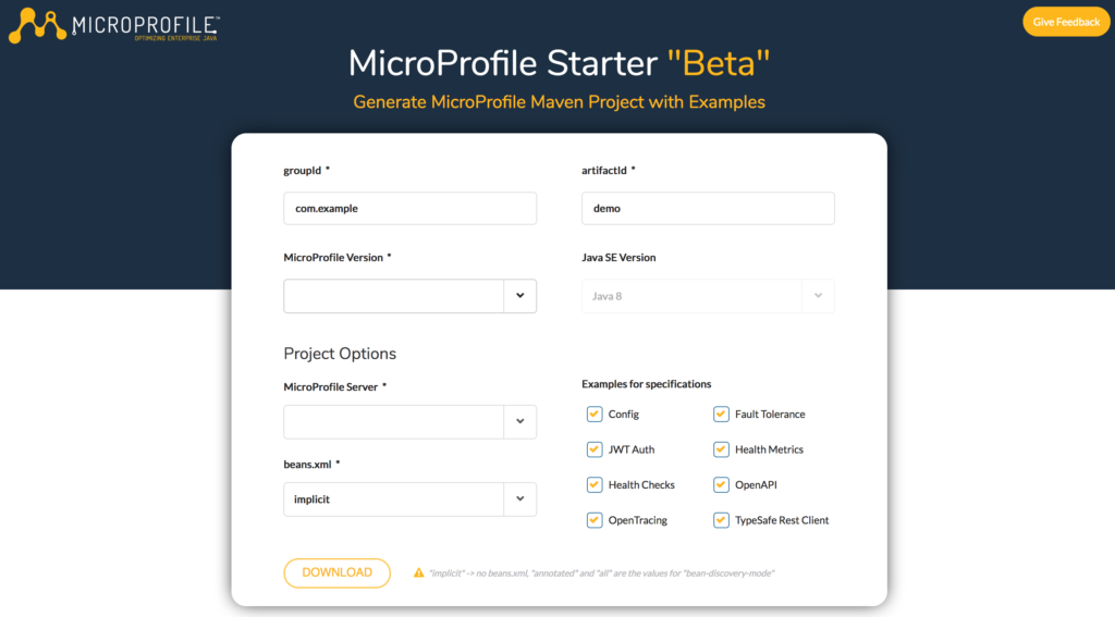 Microprofile Starter screenshot