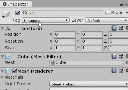 Unityでタグをつける