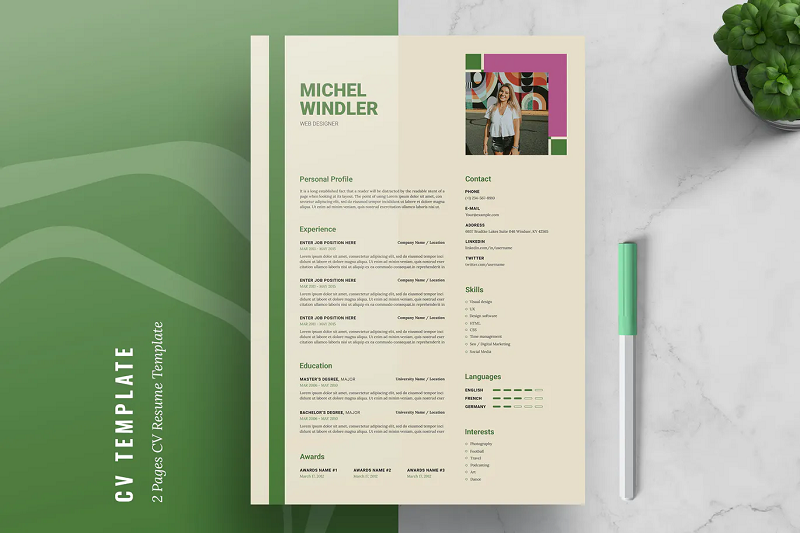 Natural resume template