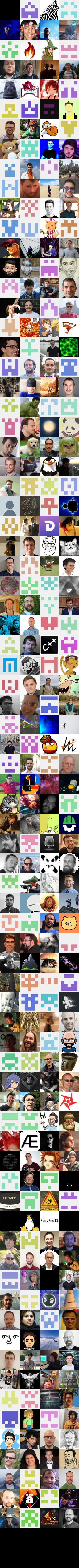 GitHub avatars of the contributors