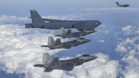 美军F 22参与韩军演习档案照，2023年4月