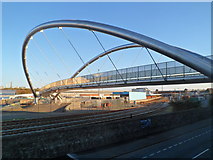SH2482 : Celtic Gateway footbridge, Holyhead by Jaggery