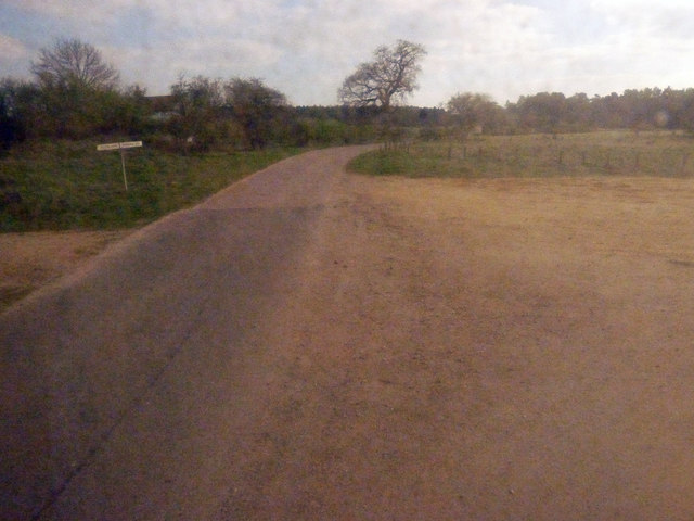 Road junction looking south