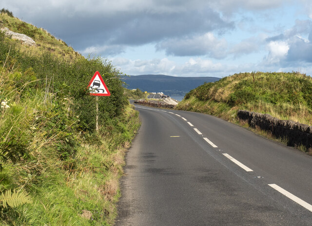 The A2 Coast Road near Glenarm