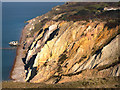 SZ3085 : Cliff at Alum Bay, winter sunshine by Chris Gunns