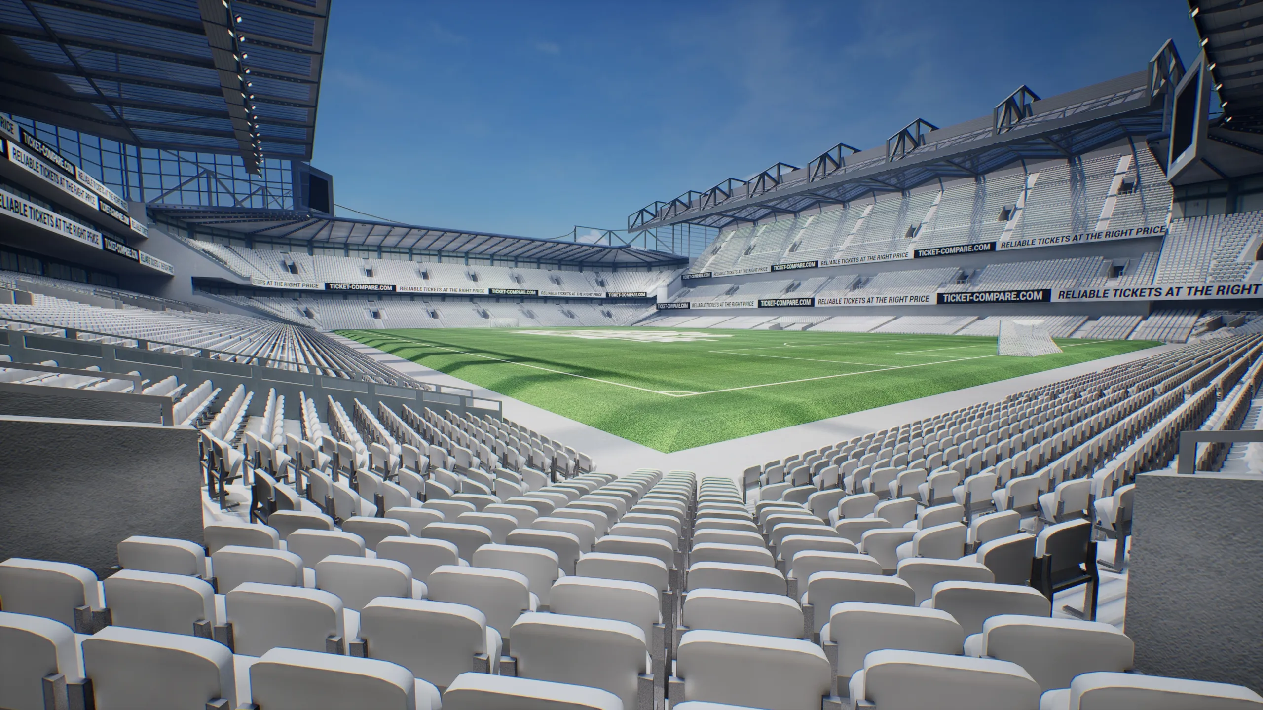 Illustartion of Emirates Stadium Stamford Bridge Shed End View