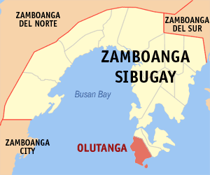 MMapa sa Zamboanga Sibugay nga nagapakita kon asa nahimutangan ang Olutanga