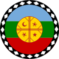 Round version of the Mapuche Flag, or Wenufoye.