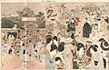 明治時代の二七不動の賑わい（『風俗画報』「東京名所図会・麹町区之部中」1898年）