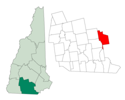 Location in Hillsborough Coonty, New Hampshire