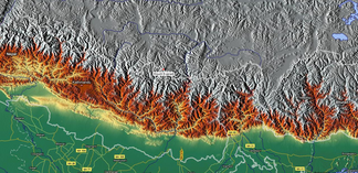 Karte von Mount Everest