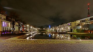 Wasserband, Wasserturm und Sendemast