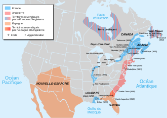 carte de l'Amérique du Nord