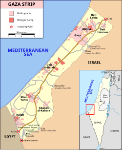 Location of Gaza Strip