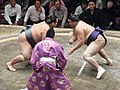 明治神宮例祭奉祝 奉納70回全日本力士選士権大会 相手は琴奨菊関（2011年10月3日撮影）