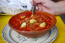 Sopa de hongos en Ocoyoacac.