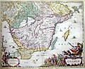 Map of ca. 1635 by Cartographer J. Janssonius, Amsterdam, showing "Gothia" and surrounding "lands" or provinces.