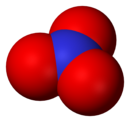 Struttura 3D Van der Waals dell'anione nitrato