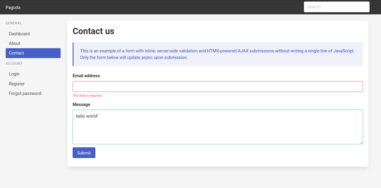 Inline validation