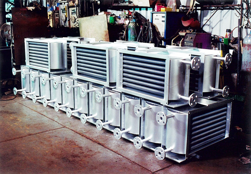 Plate-covered heat exchanger