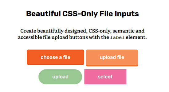 beautiful css only file inputs beautiful css only file inputs