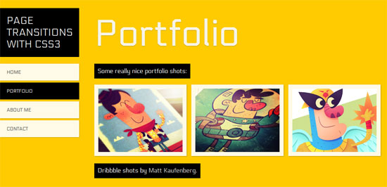 Page Transitions with CSS3 Page Transitions with CSS3