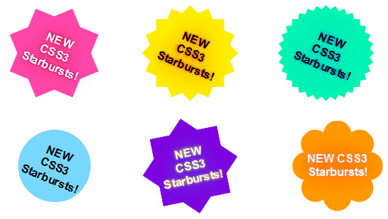Animated CSS3 starbursts Animated CSS3 starbursts